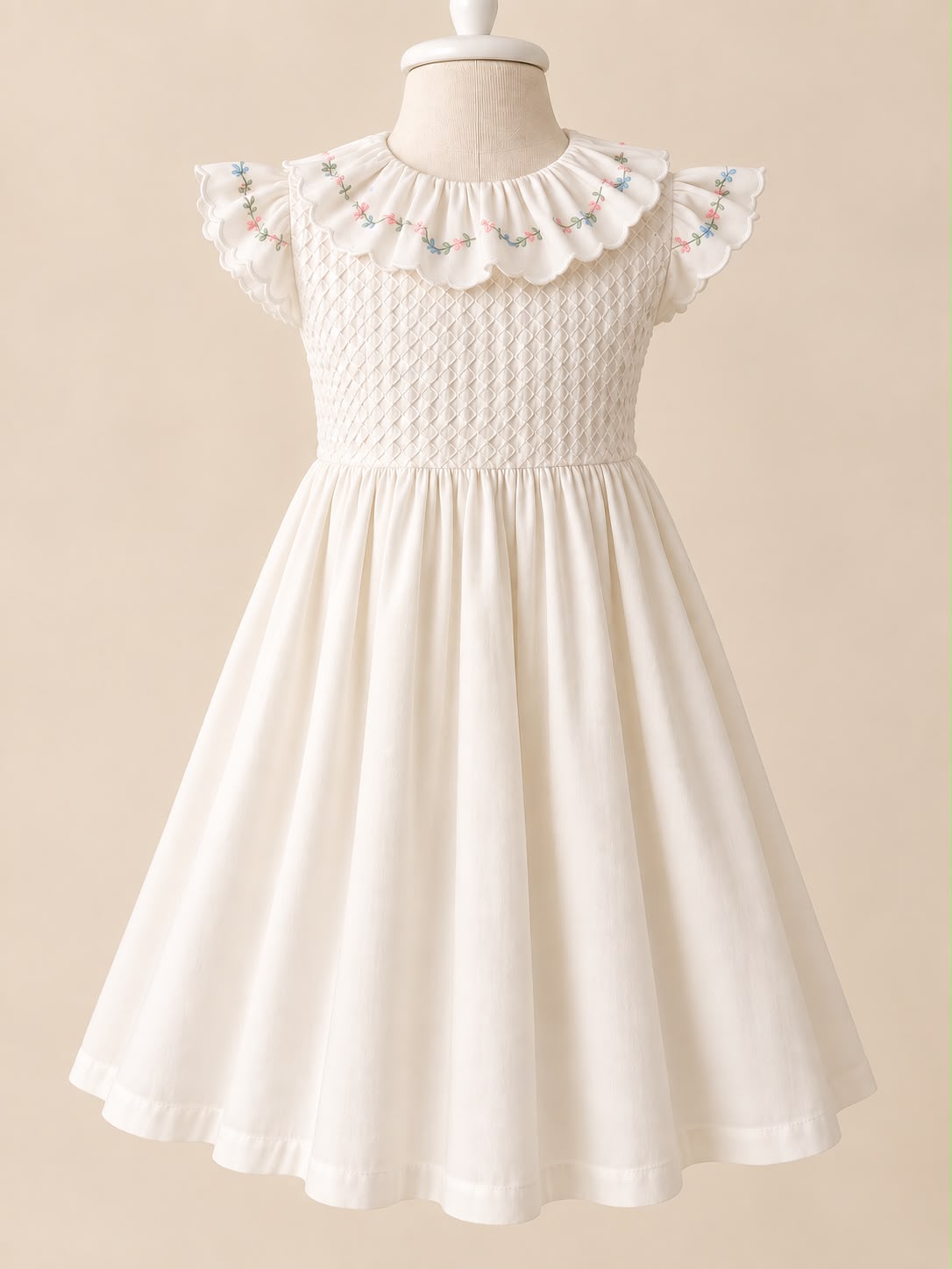 Vestido Algodão Bordado